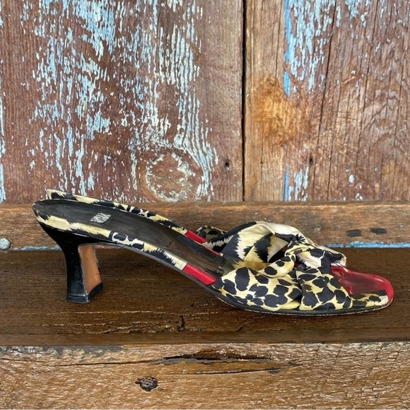 Vintage Stuart Weitzman colorful Animal Print Kitten Heels - Picture 11 of 11